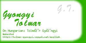 gyongyi tolmar business card